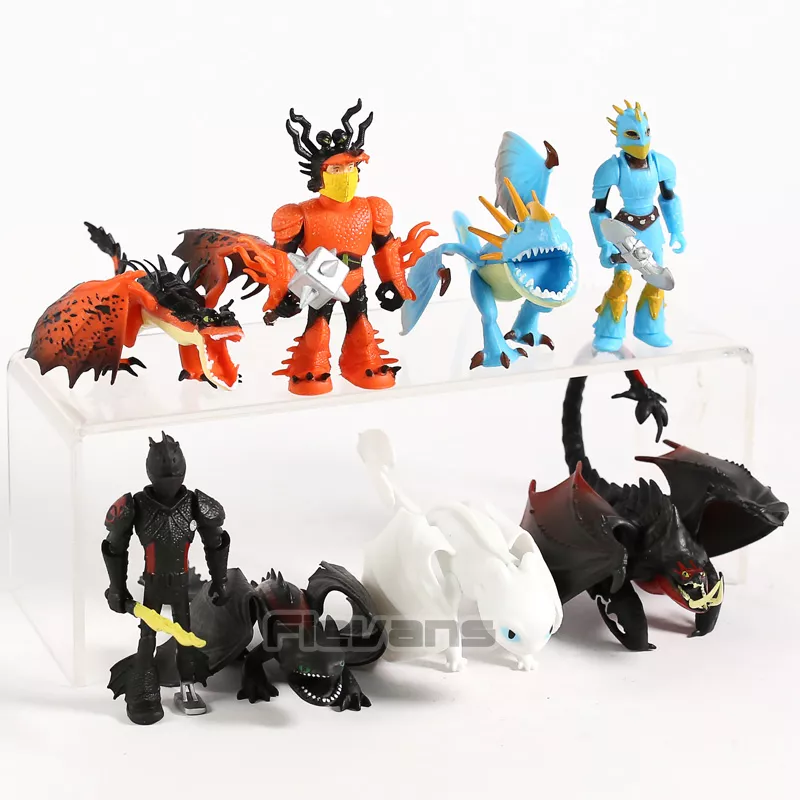 1144465793 Action Figure Set Como treinar seu dragão o mundo escondido desdentado night fury mini figuras de pvc dragão brinquedos conjunto