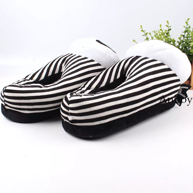 117822579 Pantufa O pesadelo antes do natal jack skellington sapatos de pelúcia casa chinelos de inverno para as mulheres homens brinquedos de pelúcia 28cm