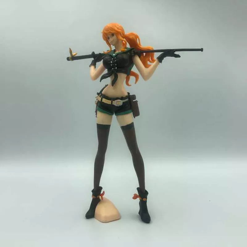 130941956 Action Figure Anime One Piece diamante bandeira navio nami código: b pvc figura brinquedo collectible modelo