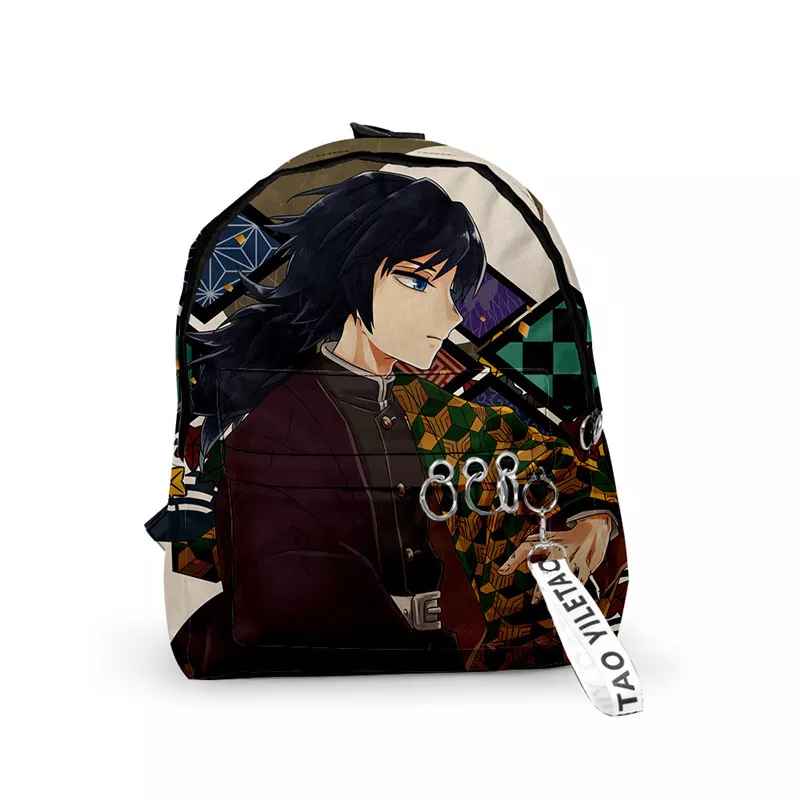 1388098071 Mochila Demon slayer: kimetsu no yaiba mochila bolsa de lona kamado tanjirou sacos de escola menina feminina nezuko saco de notebook cosplay