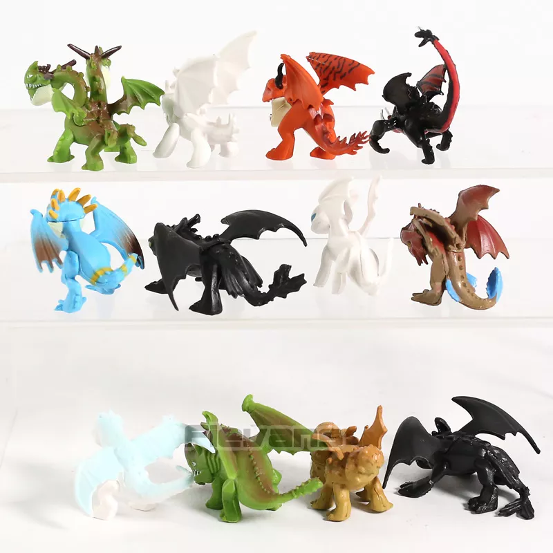 1501799436 Action Figure Set Como treinar seu dragão o mundo escondido desdentado night fury mini figuras de pvc dragão brinquedos conjunto