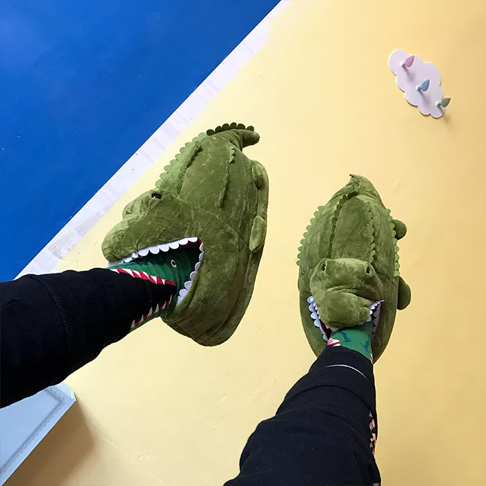 1556297794 Pantufa Winter Super Animal Funny Shoes For Men and Women Warm Soft Bottom Home&House Indoor Floor Shark Furry Home Slippers Shallows