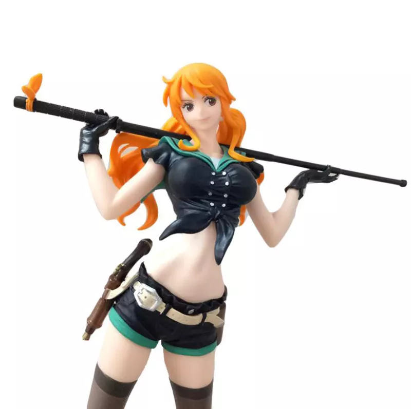 2040082517 Action Figure Anime One Piece diamante bandeira navio nami código: b pvc figura brinquedo collectible modelo