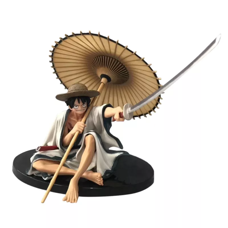 232305623 Action Figure anime One Piece guarda-chuva luffy modelo dos desenhos animados boneca pvc figura de ação brinquedo para crianças coleção presente aniversário