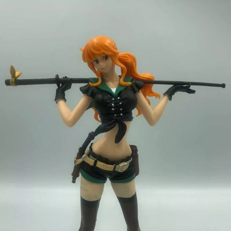 259879012 Action Figure Anime One Piece diamante bandeira navio nami código: b pvc figura brinquedo collectible modelo