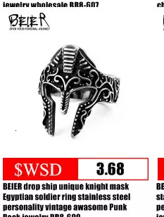 297097890 Anel Star Wars The Mandalorian personality fashion stainless steel ring BR8-607