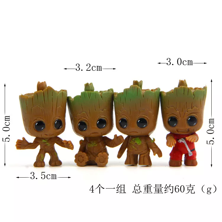 40658476 Chaveiro 4PCS Mini Figure Groot Doll