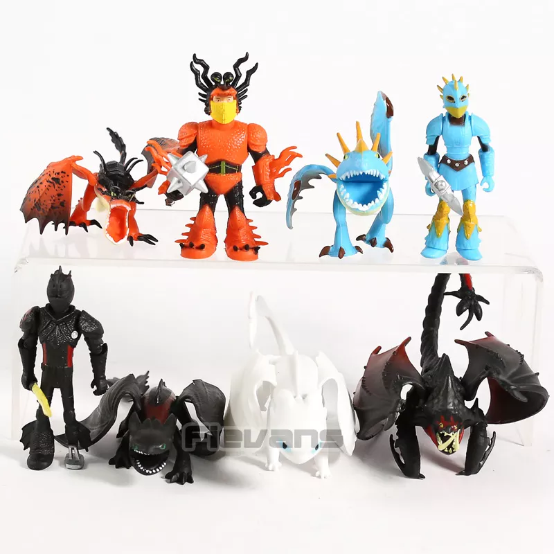 442372881 Action Figure Set Como treinar seu dragão o mundo escondido desdentado night fury mini figuras de pvc dragão brinquedos conjunto