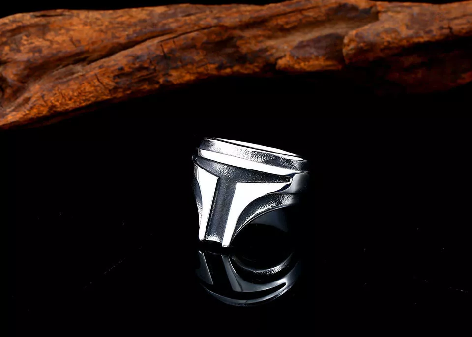 544190158 Anel Star Wars The Mandalorian personality fashion stainless steel ring BR8-607