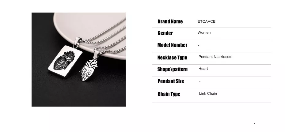 731540543 Colar Quebra-Cabeça Puzzle Jewelry Couple Collares Anatomical Heart Necklace Women Valentine Day Gift Stainless Steel Chain Pendant Collares 2019