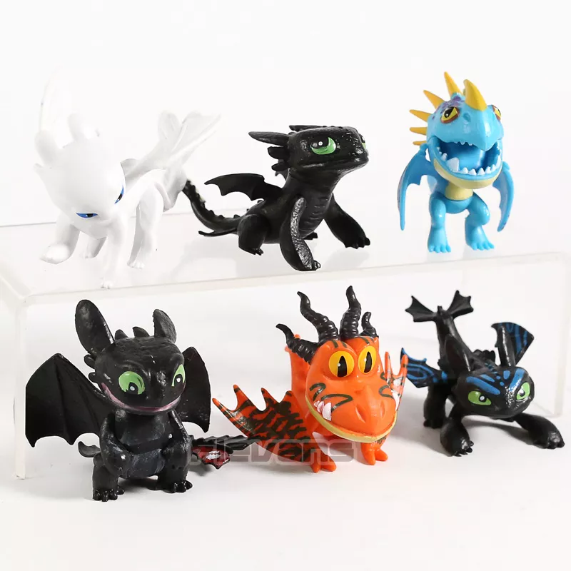 764290021 Action Figure Set Como treinar seu dragão o mundo escondido desdentado night fury mini figuras de pvc dragão brinquedos conjunto