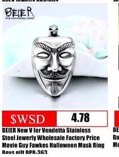 770207026 Anel Star Wars The Mandalorian personality fashion stainless steel ring BR8-607