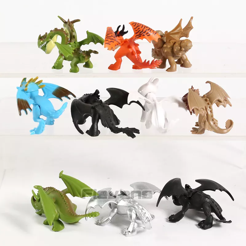 954953456 Action Figure Set Como treinar seu dragão o mundo escondido desdentado night fury mini figuras de pvc dragão brinquedos conjunto