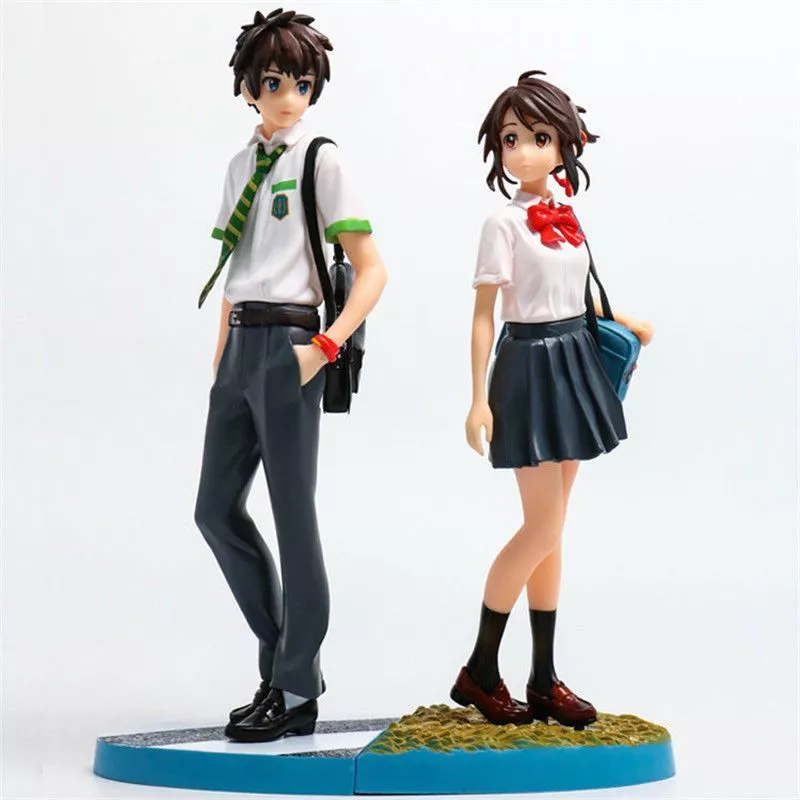 02 Peças/set Action Figure Your Name Miyamizu Mitsuha Tachibana Wa