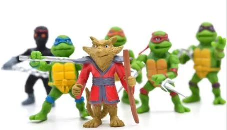 06 pecas set action figure tartarugas ninja Action Figure Tartarugas Ninja Figuras de anime leonardo donatello michelangelo raphael pvc figuras de ação modelo tartarugas brinquedo 12 cm