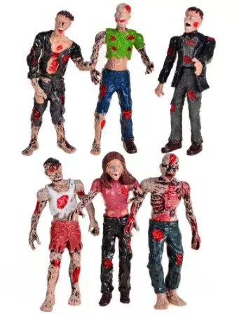 06 Peças/set Action Figure The Walking Dead Zumbis 10cm