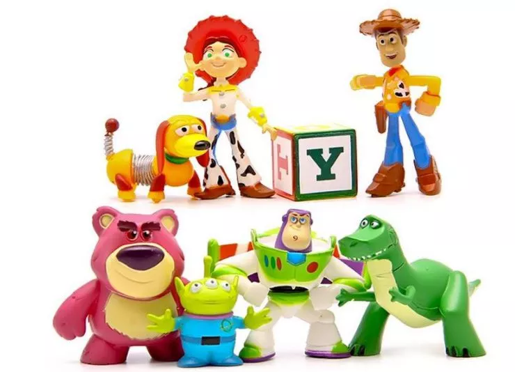 08 pecas set action figure toy story 7cm Caneca 2 peças 300 ml casa e festa uso criativo palha caneca de vidro novidade copo de leite com palha bebida fria copo de suco caneca de vinho