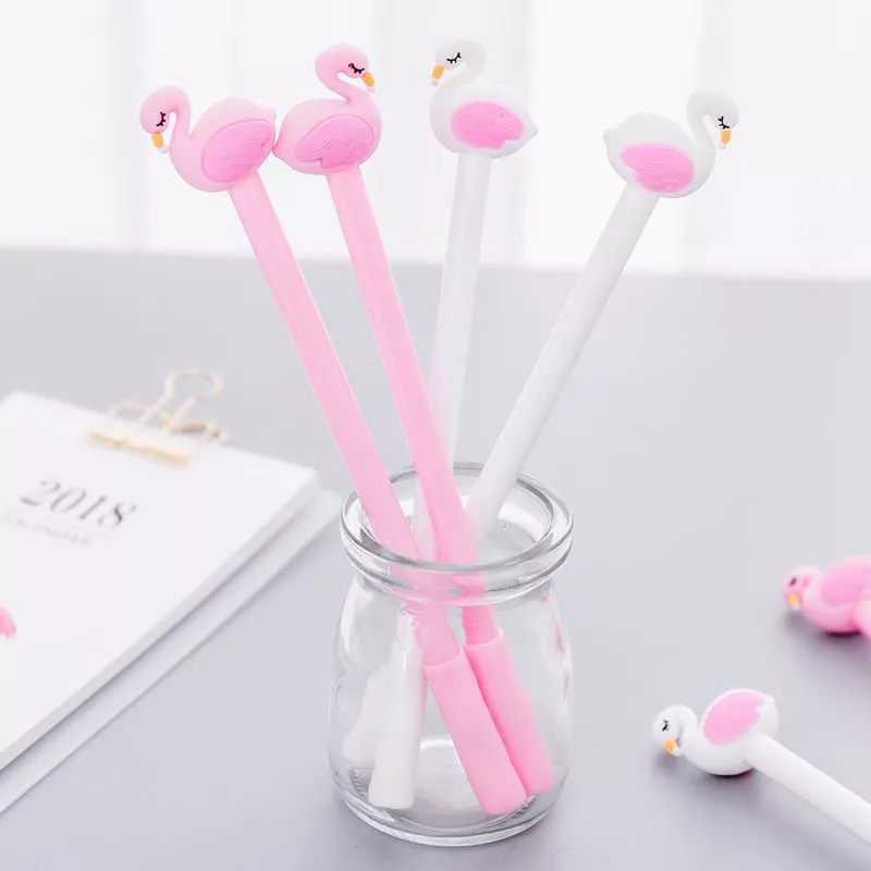 10-pcs-lot-Cute-Beautiful-Flamingo-Swans-Gel-Pen-Kawaii-Stationery-Writing-Pens-Material-Office-School-2