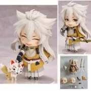Action Figure 10cm Anime Kogitsunemaru 525 touken ranbu mutável rosto bonito figura de ação collectible modelo brinquedo presente da criança