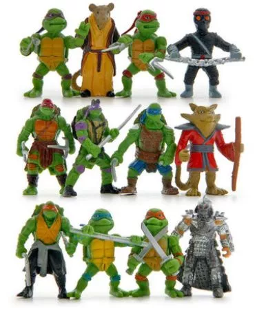 12 Peças/set Action Figure Tartarugas Ninja