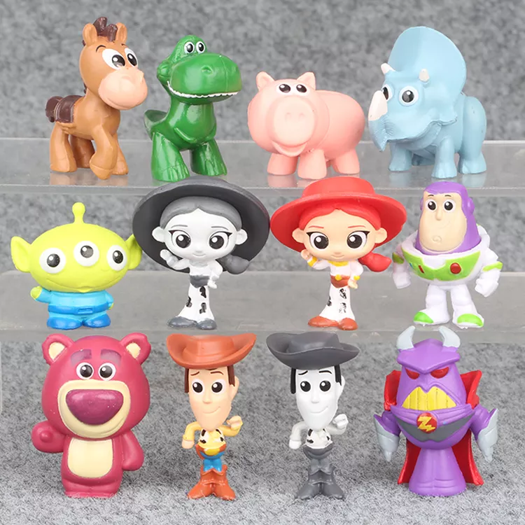 12 pecas set action figure toy story 5cm Cobertor capa 120cm sapo & elefante & raposa capa de pelúcia cobertor preguiçoso macio dos desenhos animados dinossauro recheado manto boneca cosplay cobertores ar presente aniversário