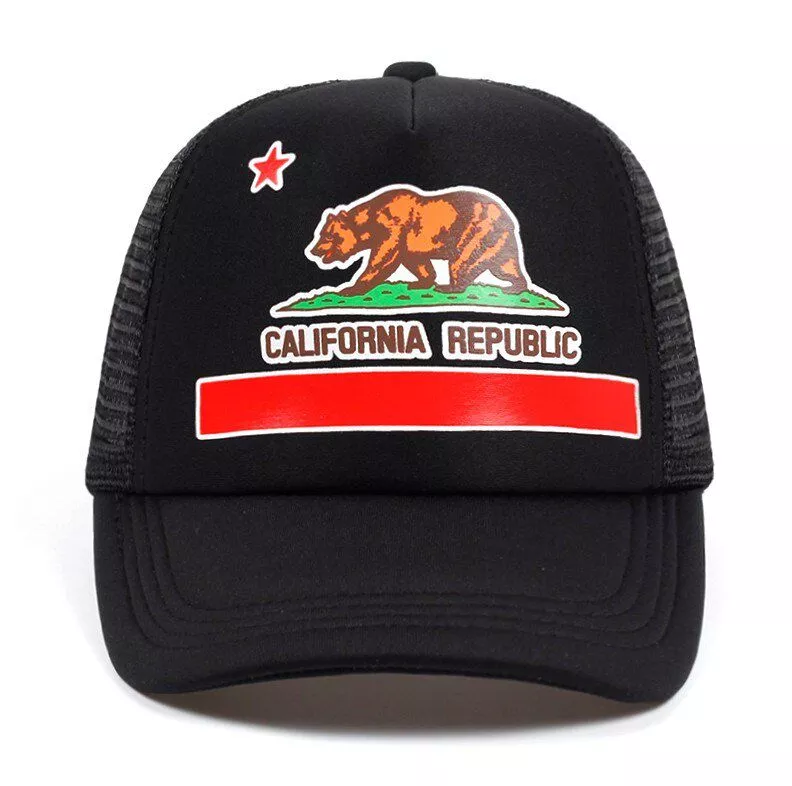 2018_Nova_Chap_u_Do_rucker_Calif_rnia_Bandeira_Snapback_Cap_Malha_ver_o_Retro_Calif-1
