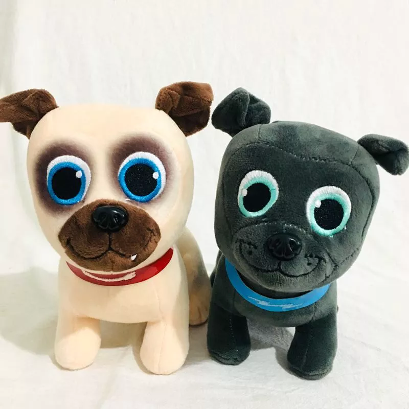 20cm novo filhote de cachorro cachorro amigos brinquedo de pelucia bingo e Software dos desenhos animados para baixo algodão morsa selo filhote de cachorro brinquedo de pelúcia sono travesseiro cama sofá travesseiro encosto