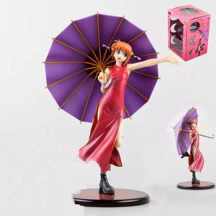 24cm-Gintama-Megahouse-G-E-M-Kagura-Cheongsam-Umbrella-PVC-Action-Figure-Collectible-Model-Toy-Free