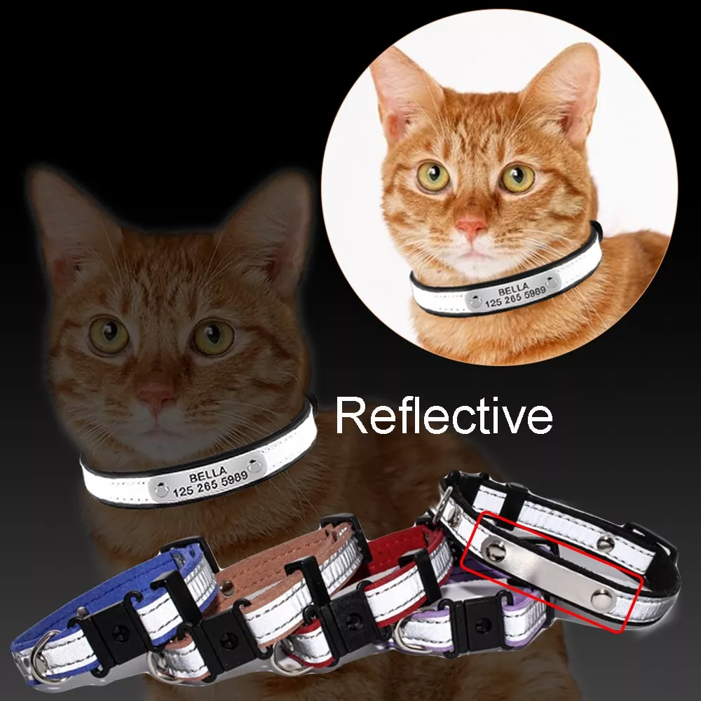 3 in1 engraved cat collar reflective kitten id tag phone number nameplate puppy collar Colar God of war runas colar masculino jóias pingente gótico colares corda de couro collar suspensão pescoço corrente presente