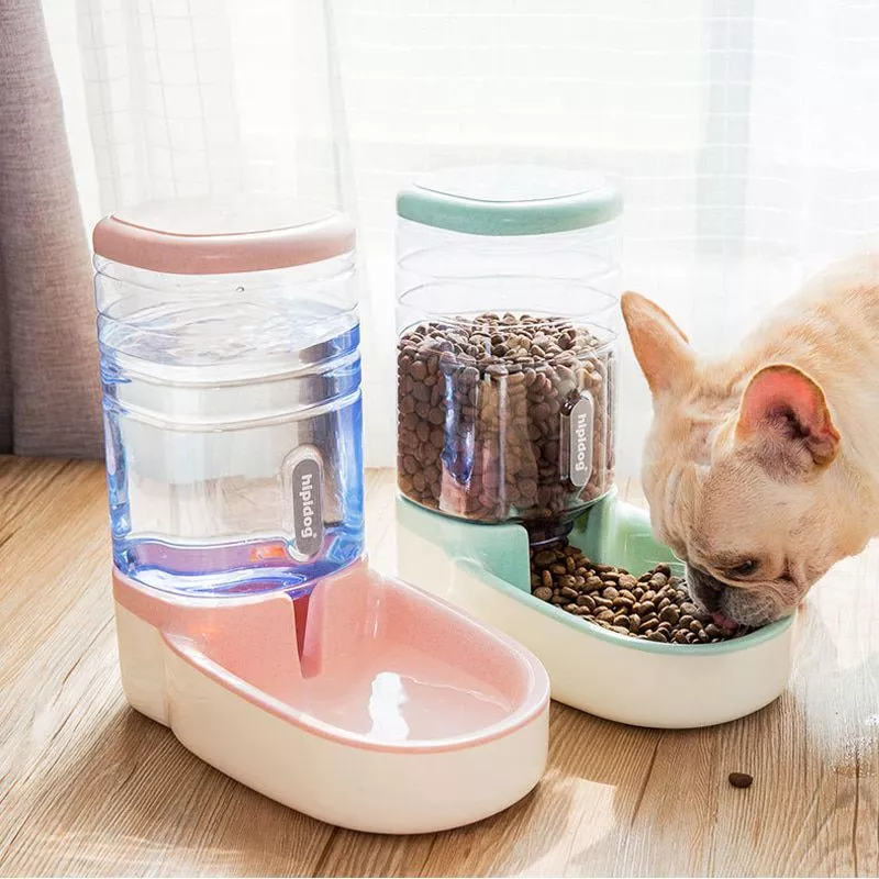 3.8l dog automatic feeders plastic water bottle for cat bowl feeding and drinking dog New Pet Product Dog Cat Food Bowls Stainless Steel Anti-skid Dogs Cats Water Bowl Pets Drinking Feeding Bowls Tools Supplies B10