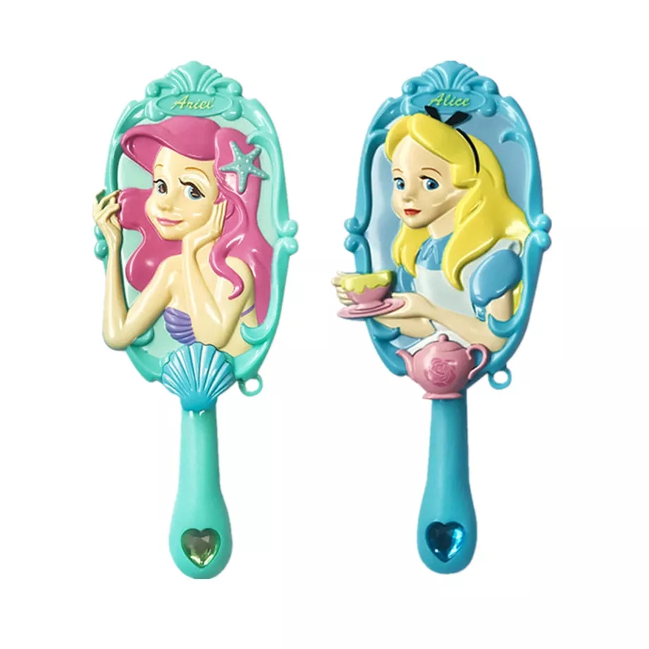 3d caçoa o pente, pentes de cabelo antiestáticos da massagem do cabelo acessórios de cabelo plástico emaranhado sereia alice cabelo pente princesa para meninas