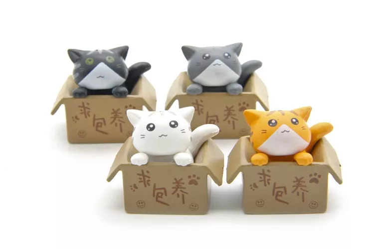 Conjunto de estatuetas de mini gato,Figuras de gato de animais de desenho  animado de 6 peças - Conjunto de jogo de gatinho de desenho animado para  crianças pequenas, meias para lembrancinhas de