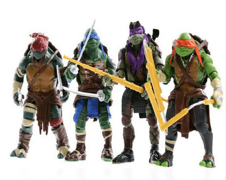 4 pecas action figure teenage mutant ninja turtles tartarugas ninjas 15cm Pelúcia Plants vs. Zombies Zumbi #8 30cm