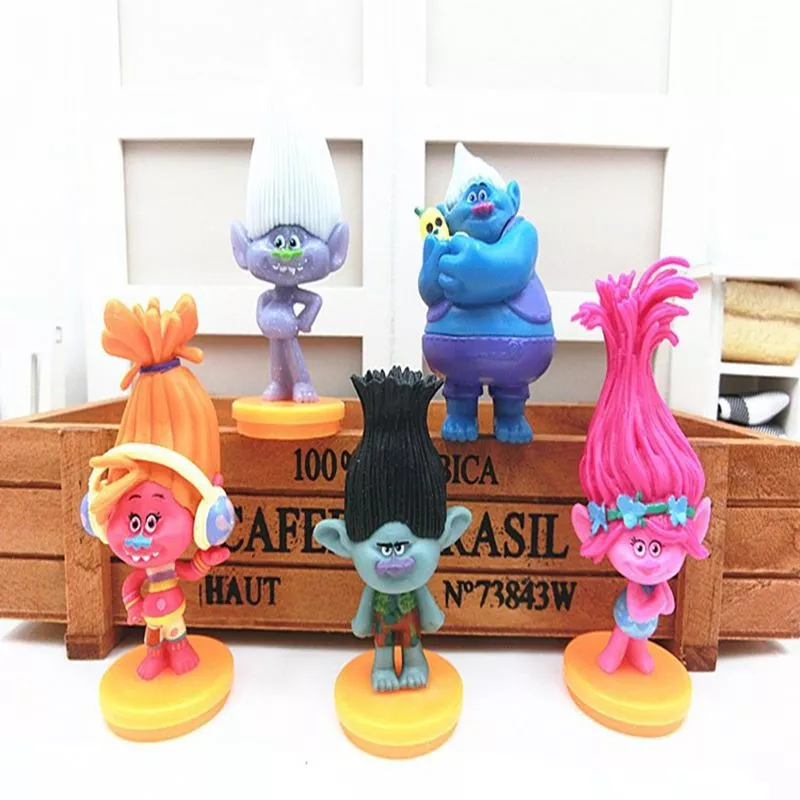 5 Peças Action Figure Disney Trolls 46
