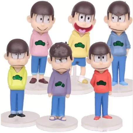 6 pecas set action figure osomatsu san 09 Peças/set Action Figure Gato