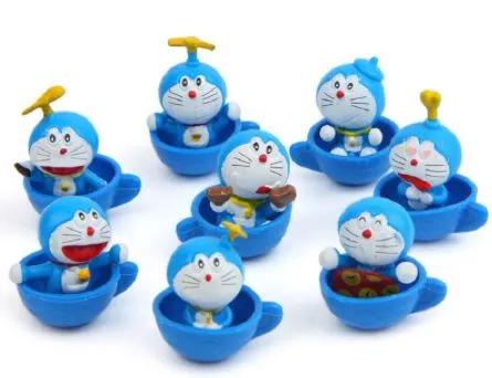 8 Peças/set Action Figure Doraemon Tigela