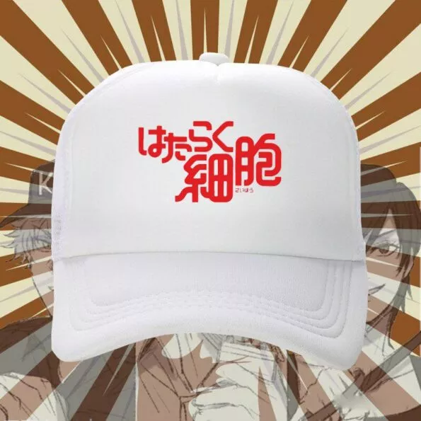 Hataraku saibou boné de beisebol unissex, chapéu para as células de  trabalho, letras em t, chapéu