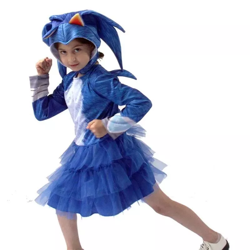 Fantasia Sonic Infantil Cosplay