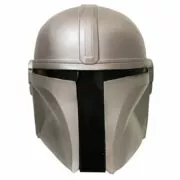 Máscara Halloween carnaval o mandaloriano cosplay capacete fantasia super-herói máscara facial de prata látex batalha traje adereços cabeça vestir