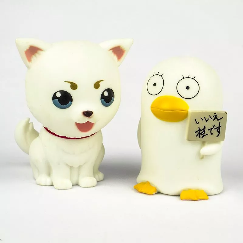 Japanese-anime-2pcs-GINTAMA-mascots-cute-kawaii-Sadaharu-Elizabeth-dog-penguine-figure-collectible-t-32656806668-1