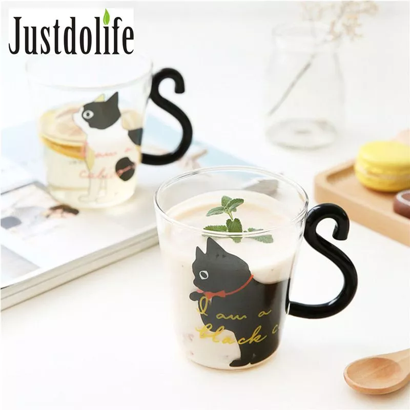 caneca-justdolife-8.5oz-bonito-criativo-gato-leite-caneca-de-cafe-caneca-de-vidro-de