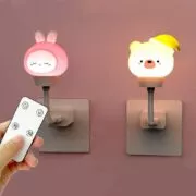 Luz da noite das crianças lâmpada usb led night lamp urso coelho para bebê luz da noite quarto decoração presente contato