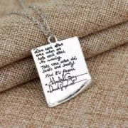 Colar Grey's Anatomy citação cinza carta colar inspirado meredith & derek post it pingente colar para mulher retro jóias