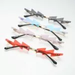 New-Small-Rimless-Cat-Eye-Sunglasses-Women-Vintage-Punk-Sun-Glasses-Unique-Lightning-Eyeglasses-For-4001344812872-7093