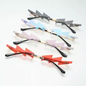 New Small Rimless Cat Eye Sunglasses Women Vintage Punk Sun Glasses Unique Lightning Eyeglasses For 4001344812872 7093 Colar Coreano celebridade cinco círculo colar 50th presente de aniversário para mulheres irmãs colares cinco melhor amigo presente para damas de honra kpop