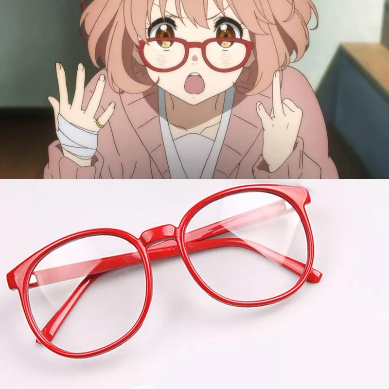 Oculos beyond the boundary kyoukai no kanata kuriyama mirai oculos Óculos anime de sol mosaico pixel 8 bit óculos de sol preto cosplay eyewear navio da gota cosplay prop interessante