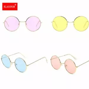 Oculos de sol feminino redondo novidade estilo hip hop lentes coloridas retro Óculos Retângulo óculos de sol moda feminina marca de luxo designer vermelho rosa claro pequena lente personalidade óculos de sol máscaras uv400 eyewear