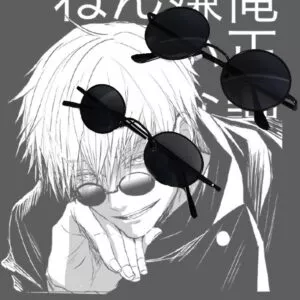 Oculos gojo satoru cosplay jujutsu kaisen preto acessorios traje anime aderecos Óculos Anime toilet-bound hanako kun tsuchigomori cosplay óculos de meia armação óculos de metal não-lente molduras