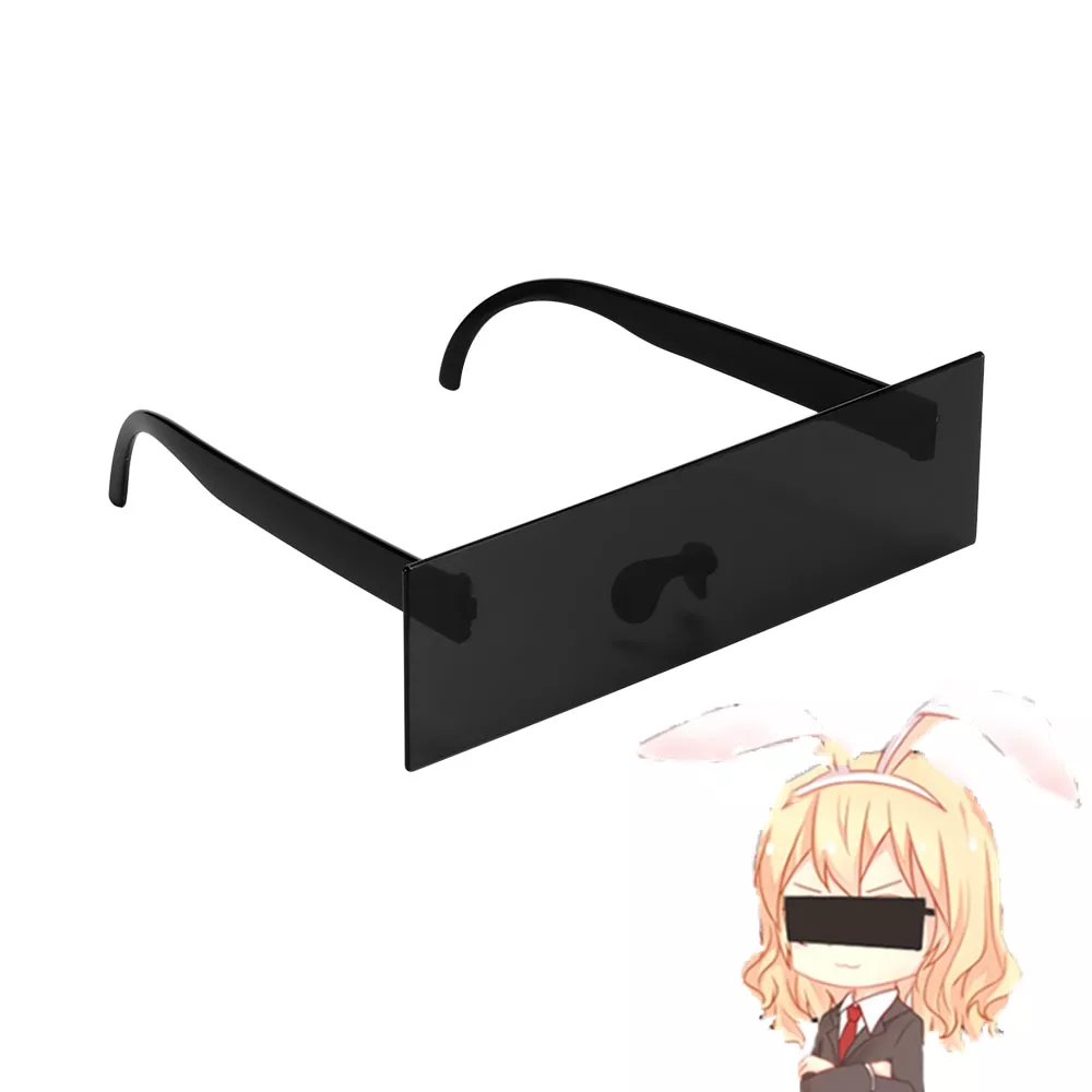 Oculos motorista photobooth aderecos censor barra oculos de sol preto Action Figure 18cm emon restaurante série super sonico china vestido ver. Sexy anime figura super sonico mandarin vestido pvc figura de ação brinquedos