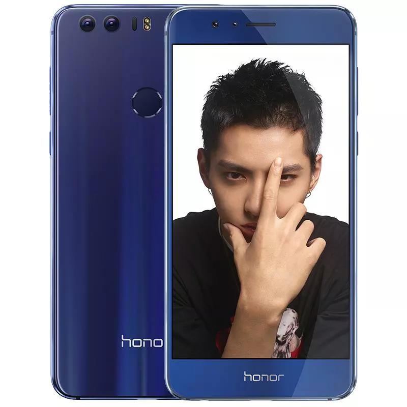 Original Huawei Honor 8 RAM 4GB ROM 32GB 4G LTE Kirin 950 Octa Core 5 2 1 Novo anel de dedo do telefone móvel smartphone suporte para o iphone x 8 7 6 plus 5S telefone inteligente ipad mp3 carro montar suporte para samsung